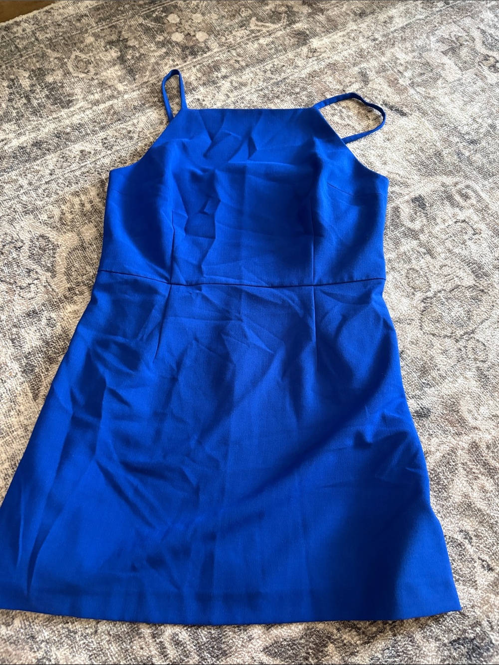 French Connection Cobalt Blue Spaghetti Strap Mini Dress